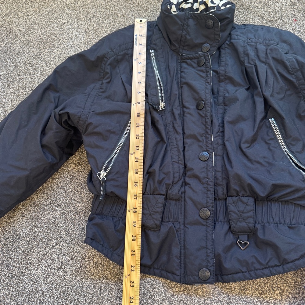 Obermeyer Ski Jacket | Vintage Zip Up Winter Puffy Coat Medium 80s Size 12 - Picture 12 of 13